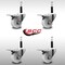 Service Caster 3'' SS Nylon Swivel 3/4'' Expanding Stem Caster Set Total Lock Brake, 4PK SCC-SSEXTTL20S314-NYS-34-4 - alternate 2